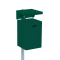 Square litter bin with cover, with ashtray | hot dipped galvanized | without standingpost
